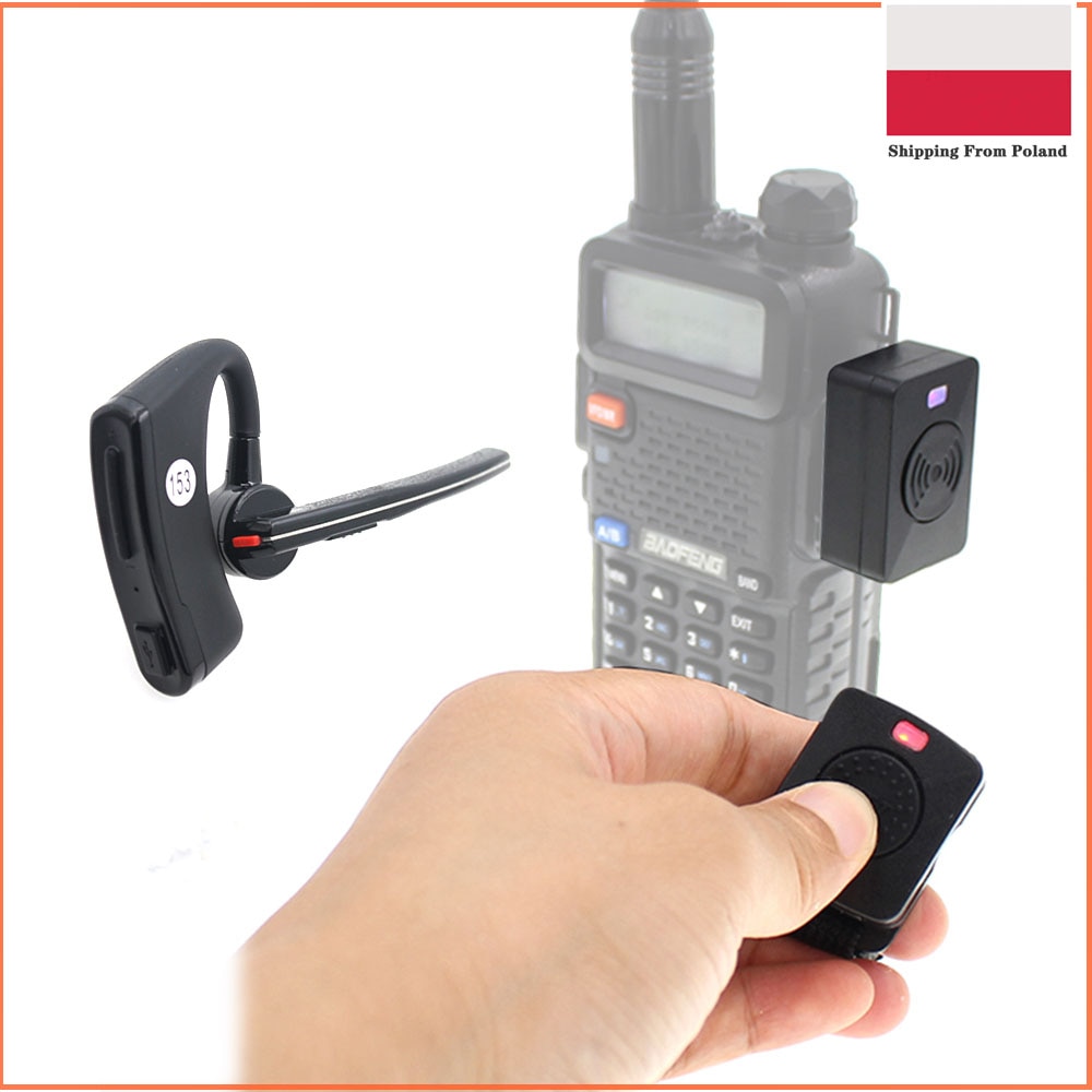Baofeng-walkie-talkie manos libres, auriculares inalámbricos PTT con Bluetooth para Baofeng, UV-5R, UV-82, HYT, TC-610, Radio bidireccional